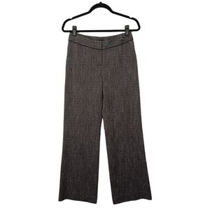 SEMANTIKS Black Gray Micro Print Straight Leg Career Trouser Pants 2 X-Small
